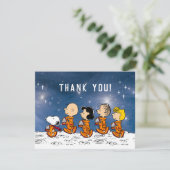 Erdnüsse | Space Birthday Vielen Dank Einladung (Stehend Vorderseite)