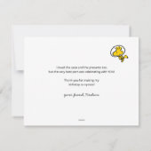 Erdnüsse | Space Birthday Vielen Dank Einladung (Rückseite)