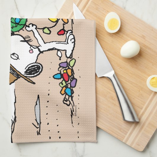 Erdnüsse | Spike Decorations für Weihnachten Geschirrtuch (Viertel Falte)