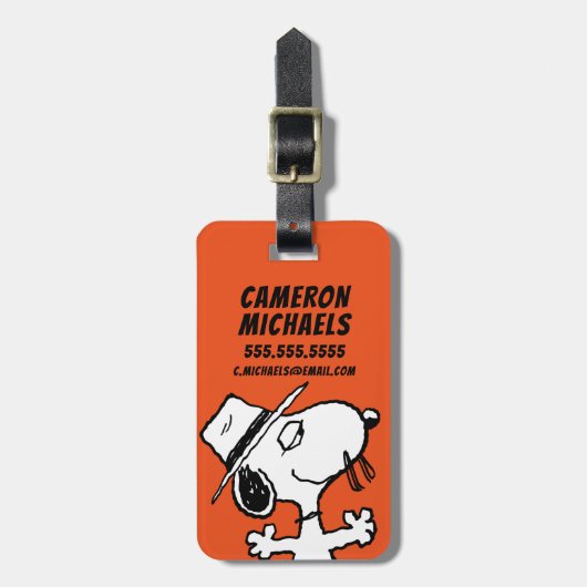 Erdnüsse | Spike Lächeln Gepäckanhänger (Vorderseite vertikal)