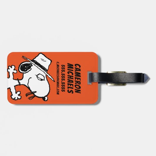 Erdnüsse | Spike Lächeln Gepäckanhänger (Rückseite horizontal)