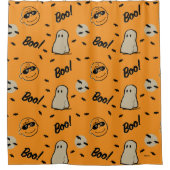 Erdnüsse | Spooky Crew Halloween Muster Duschvorhang (Vorderseite)