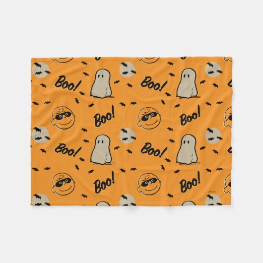 Erdnüsse | Spooky Crew Halloween Muster Fleecedecke (Vorderseite (Horizontal))