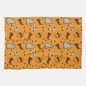 Erdnüsse | Spooky Crew Halloween Muster Geschirrtuch (Horizontal)