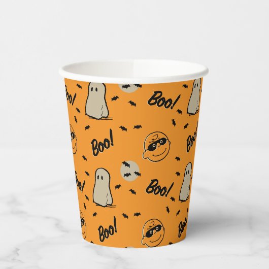 Erdnüsse | Spooky Crew Halloween Muster Pappbecher (Links)