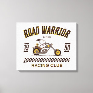 Erdnüsse Straßenkämpfer für Snoopy und Holz Leinwanddruck