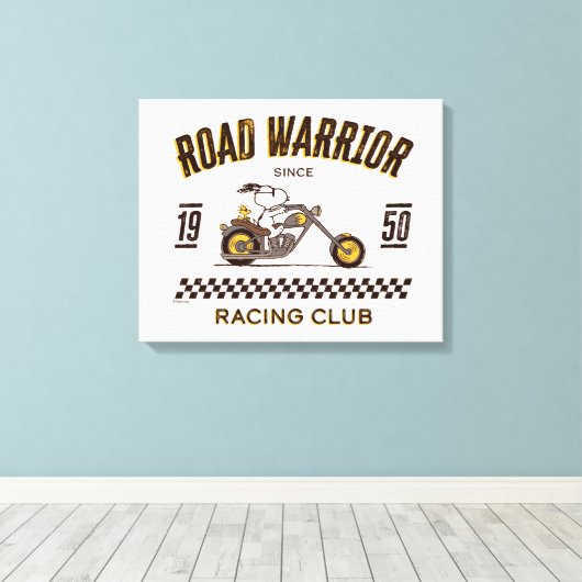 Erdnüsse | Straßenkämpfer für Snoopy und Holz Leinwanddruck (Insitu (Holzboden))