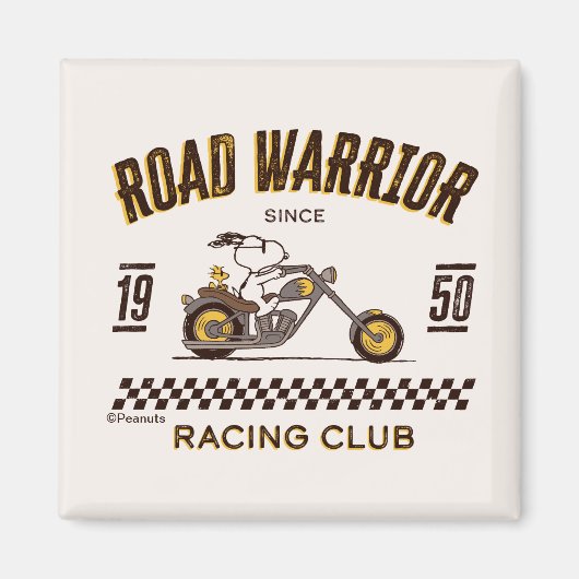 Erdnüsse | Straßenkämpfer für Snoopy und Holz Magnet (Vorne)