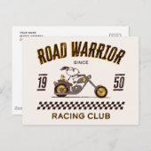 Erdnüsse | Straßenkämpfer für Snoopy und Holz Postkarte (Vorne/Hinten)