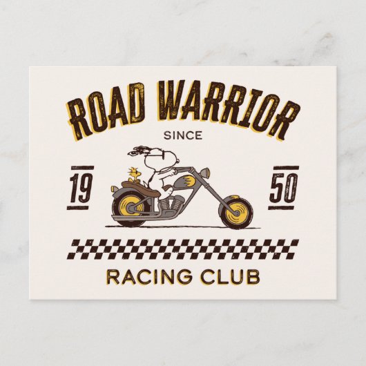 Erdnüsse | Straßenkämpfer für Snoopy und Holz Postkarte (Vorderseite)