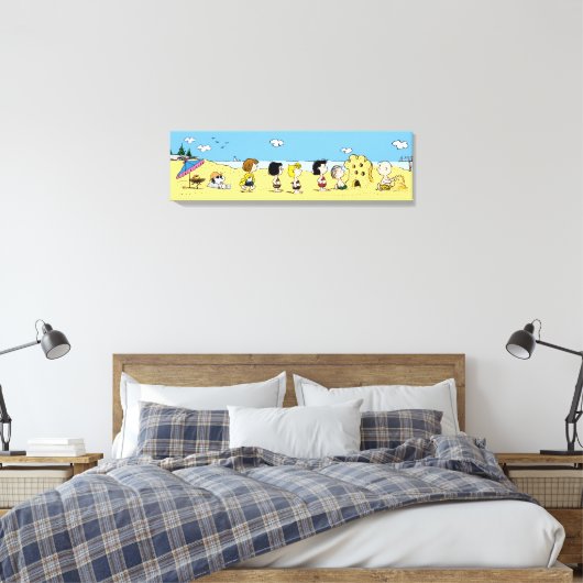 Erdnüsse | Tag am Strand Leinwanddruck (Insitu (Schlafzimmer))