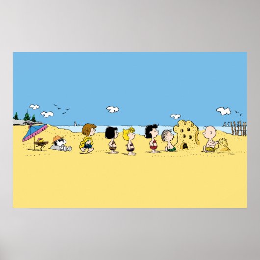 Erdnüsse | Tag am Strand Poster (Vorne)