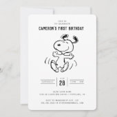 Erdnüsse | Tanzsnoopy Geburtstag Einladung (Vorderseite)