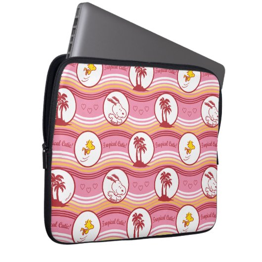 Erdnüsse | Tropische Süsse aus Snoopy und Holz Laptopschutzhülle (Vorne Rechts)