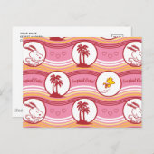 Erdnüsse | Tropische Süsse aus Snoopy und Holz Postkarte (Vorne/Hinten)