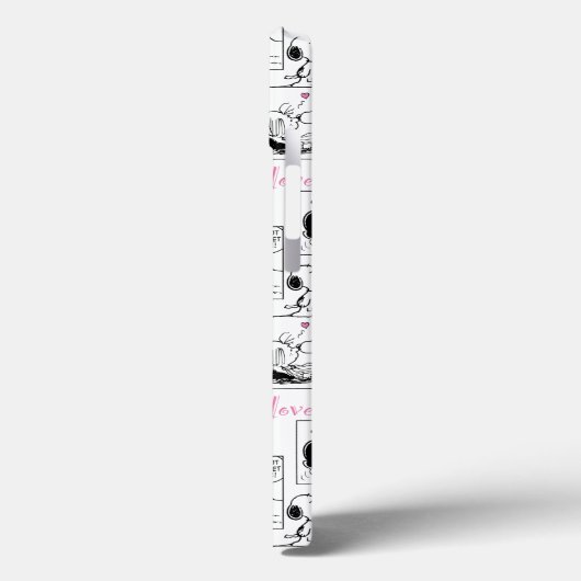 Erdnüsse | Valentine Herz Liebe Muster Case-Mate iPhone Hülle (Rückseite / Links)