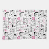 Erdnüsse | Valentine Herz Liebe Muster Geschirrtuch (Horizontal)