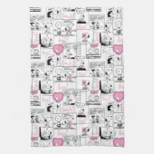 Erdnüsse | Valentine Herz Liebe Muster Geschirrtuch (Vertikal)