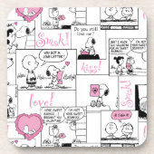 Erdnüsse | Valentine Herz Liebe Muster Getränkeuntersetzer (Vorderseite)