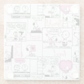 Erdnüsse | Valentine Herz Liebe Muster Glasuntersetzer (Rückseite)