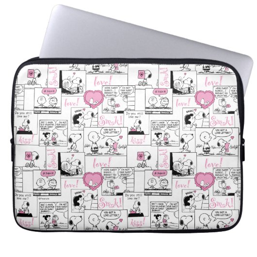 Erdnüsse | Valentine Herz Liebe Muster Laptopschutzhülle (Vorderseite)