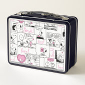 Erdnüsse | Valentine Herz Liebe Muster Metall Brotdose (Rückseite)