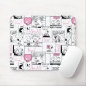 Erdnüsse | Valentine Herz Liebe Muster Mousepad (Mit Mouse)