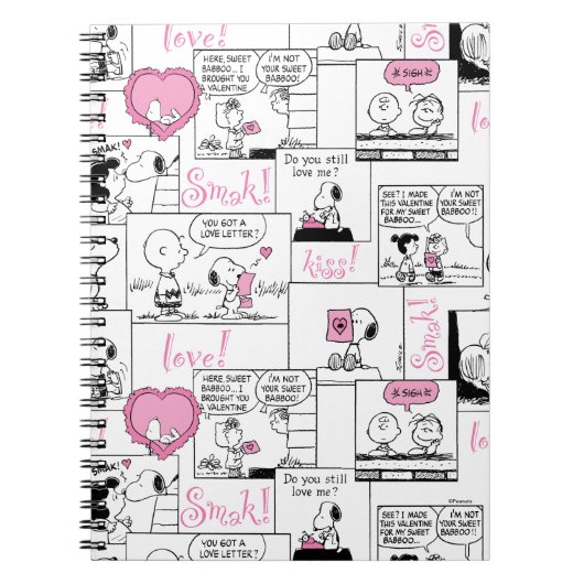 Erdnüsse | Valentine Herz Liebe Muster Notizblock (Vorderseite)