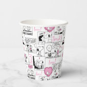 Erdnüsse | Valentine Herz Liebe Muster Pappbecher (Rückseite)