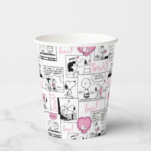 Erdnüsse | Valentine Herz Liebe Muster Pappbecher (Rückseite)