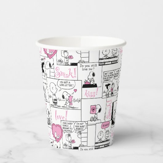 Erdnüsse | Valentine Herz Liebe Muster Pappbecher (Links)