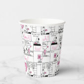 Erdnüsse | Valentine Herz Liebe Muster Pappbecher (Rechts)