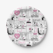 Erdnüsse | Valentine Herz Liebe Muster Pappteller (Vorderseite)