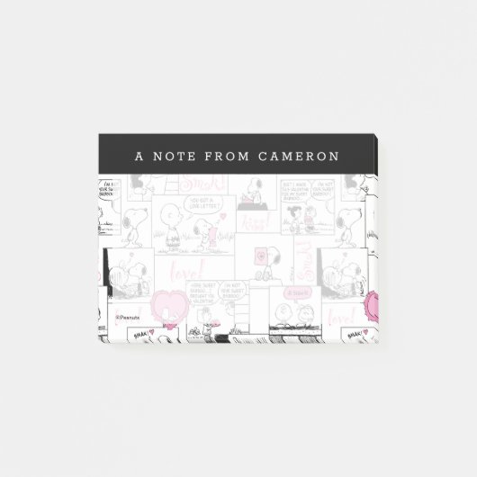 Erdnüsse | Valentine Herz Liebe Muster Post-it Klebezettel (Vorderseite)