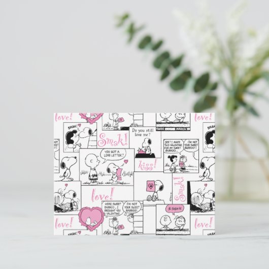 Erdnüsse | Valentine Herz Liebe Muster Postkarte (Stehend Vorderseite)