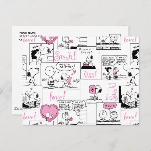 Erdnüsse | Valentine Herz Liebe Muster Postkarte (Vorne/Hinten)