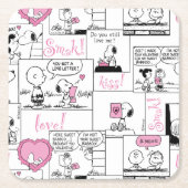 Erdnüsse | Valentine Herz Liebe Muster Rechteckiger Pappuntersetzer (Vorderseite)