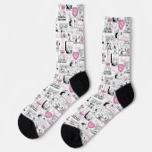 Erdnüsse | Valentine Herz Liebe Muster Socken (Linkes Detail)