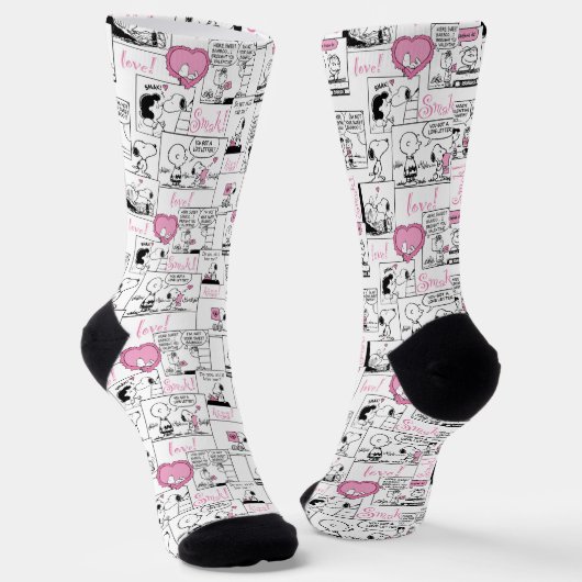 Erdnüsse | Valentine Herz Liebe Muster Socken (Gewinkelt)