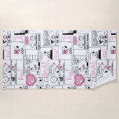 Erdnüsse | Valentine Herz Liebe Muster Strandtuch (Vorderseite)