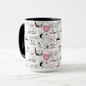 Erdnüsse | Valentine Herz Liebe Muster Tasse (Vorderseite Links)