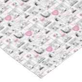 Erdnüsse | Valentine Herz Liebe Muster Tischdecke (Schrägansicht)