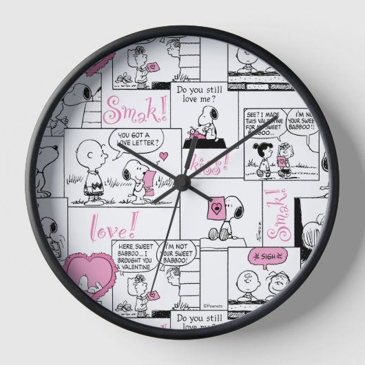 Erdnüsse | Valentine Herz Liebe Muster Uhr (Vorderseite)