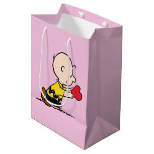 Erdnüsse Valentinstag Charlie Brown Red Heart Mittlere Geschenktüte