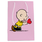 Erdnüsse | Valentinstag Charlie Brown Red Heart Mittlere Geschenktüte (Vorderseite)