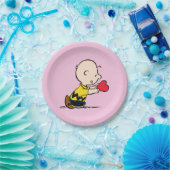 Erdnüsse | Valentinstag Charlie Brown Red Heart Pappteller (Party)