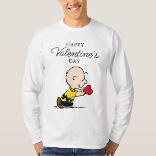 Erdnüsse Valentinstag Charlie Brown Red Heart T-Shirt