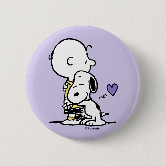 Erdnüsse | Valentinstag | Charlie Brown & Snoopy Button (Vorderseite)