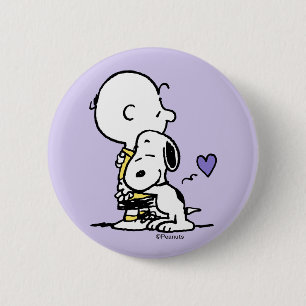Erdnüsse Valentinstag Charlie Brown & Snoopy Button