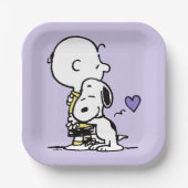 Erdnüsse | Valentinstag | Charlie Brown & Snoopy Pappteller (Vorderseite)